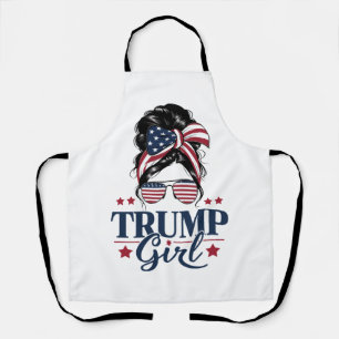 トランプ女子 お団子ヘア トランプ 2024年選挙 アメリカ エプロン