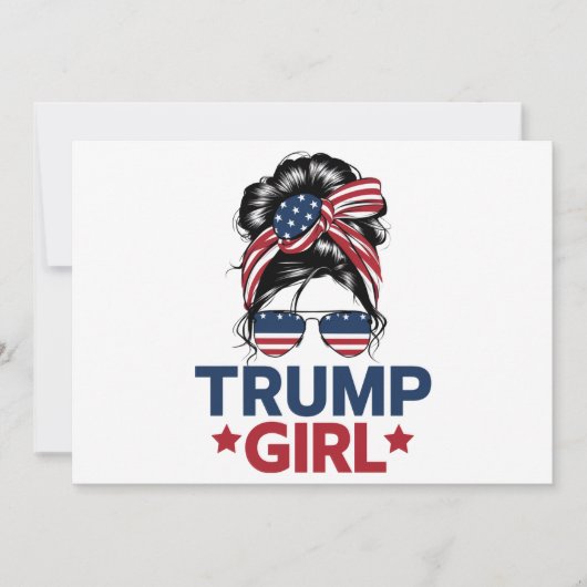 トランプ女子 お団子ヘア トランプ 2024年選挙 アメリカ 招待状 (正面)
