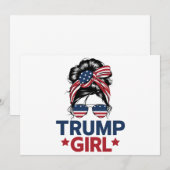 トランプ女子 お団子ヘア トランプ 2024年選挙 アメリカ 招待状 (正面/裏面)