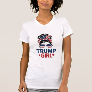 トランプ女子 お団子ヘア トランプ 2024年選挙 アメリカ Tシャツ
