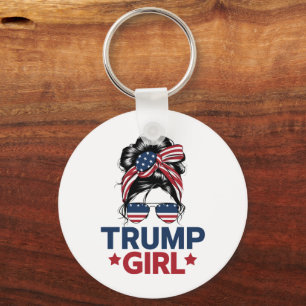 トランプ女子 お団子ヘア トランプ 2024年 選挙 アメリカ キーホルダー