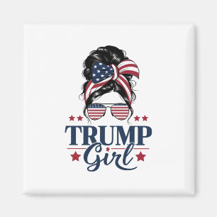 トランプ女子 お団子ヘア トランプ 2024年 選挙 アメリカ マグネット