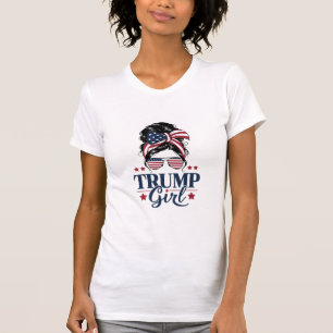 トランプ女子 お団子ヘア トランプ 2024年 選挙 アメリカ Tシャツ