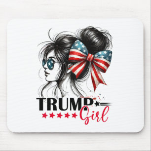 トランプ女子 お団子ヘア Sungles トランプ 2024 アメリカ国旗 マウスパッド