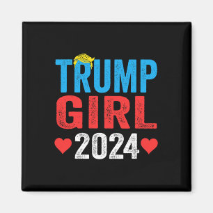 トランプ女子 2024 かわいいトランプ旗 女性 女子 子供 マグネット