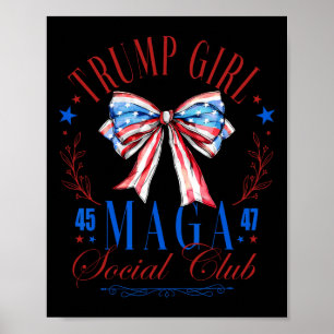 トランプ女子 45 47 メガ エスト 2024 ソーシャル クラブ ハッピー 4 ポスター