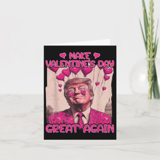 トランプ好きのための面白いバレンタイングッズ Make Valentine's Day Great カード (正面)