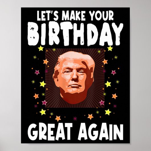 トランプ好きバースデーグッズ 誕生日おめでとう ポスター (正面)