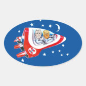 トランプ宇宙力 楕円形シール (正面)