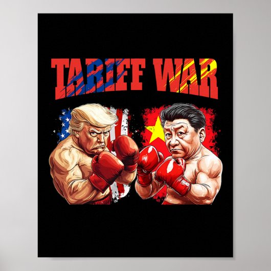 トランプ対おもしろい習近平ボクシングボクシング試合 ポスター (正面)