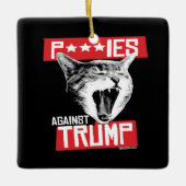 トランプ対***PIES セラミックオーナメント (正面)