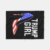 トランプ少女トランプ2025年選挙米国国旗 フリースブランケット (正面(横))