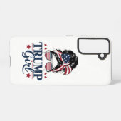 トランプ少女メッシーバントランプ2024選挙アメリカ人 SAMSUNG GALAXYケース (裏面横)