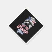 トランプ少女メッシーバンヴィンテージアメリカ国旗 スタンダードカクテルナプキン (角)