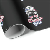 トランプ少女メッシーバンヴィンテージアメリカ国旗 ラッピングペーパー (ロールコーナー)