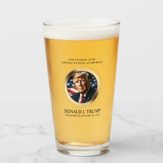 トランプ就任式の一日のビール タンブラーグラス (ドリンク正面)