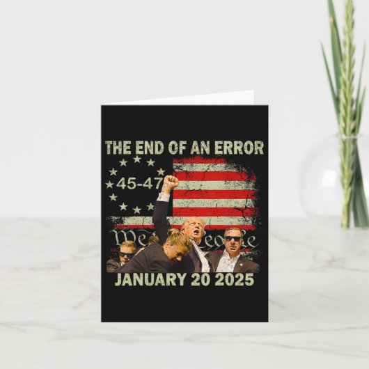 トランプ就任式の日2025エラーの終わり カード (正面)