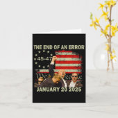 トランプ就任式の日2025エラーの終わり カード (黄色い花)