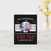 トランプ就任式の日2025トランプ47トランプが事前にウォン カード (黄色い花)