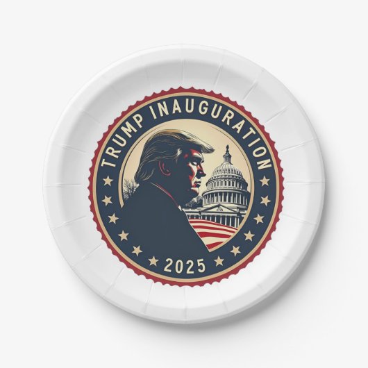 トランプ就任式の日2025マ誇りを持ったガ ペーパープレート (正面)