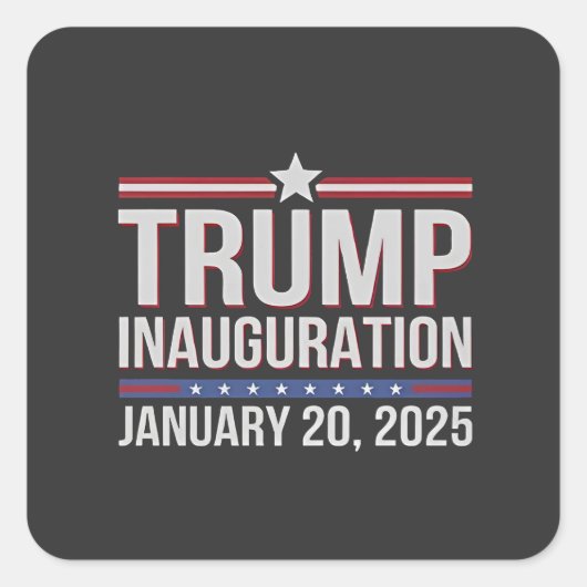 トランプ就任式の日2025年1月の大統領 スクエアシール (正面)