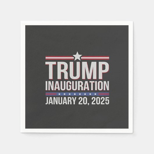 トランプ就任式の日2025年1月の大統領 スタンダードカクテルナプキン (正面)