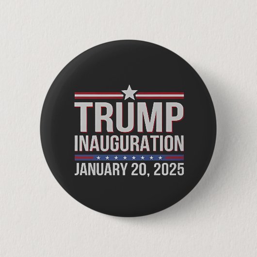 トランプ就任式の日2025年1月の大統領 缶バッジ (正面)