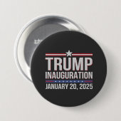 トランプ就任式の日2025年1月の大統領 缶バッジ (正面&裏面)