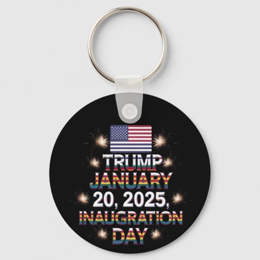 トランプ就任式の日2025年1月20日 キーホルダー (正面)