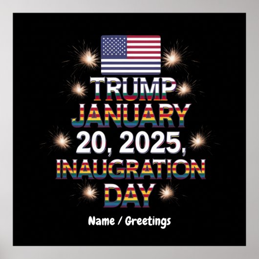トランプ就任式の日2025年1月20日 ポスター (正面)
