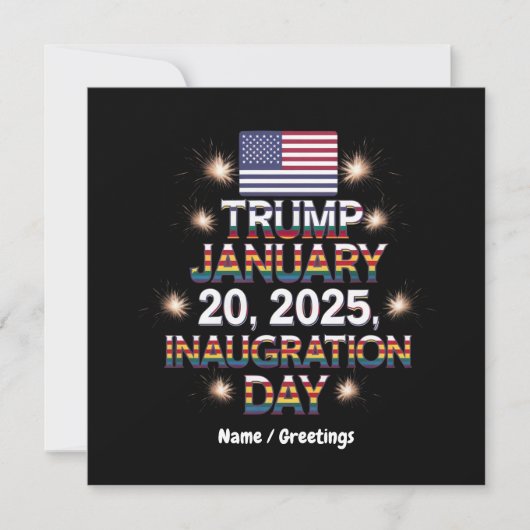 トランプ就任式の日2025年1月20日 招待状 (正面)