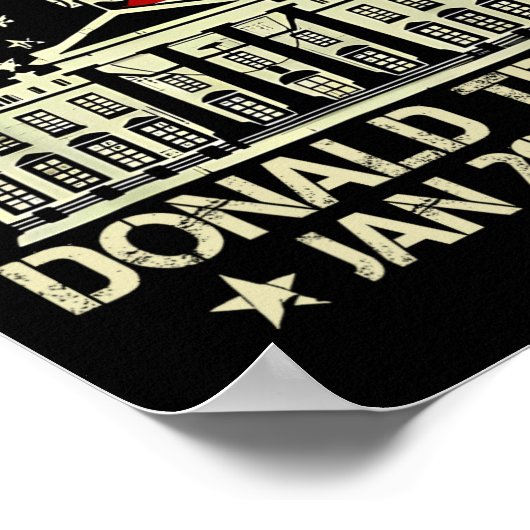 トランプ就任式の日2025 47thアメリカ大統領Whi ポスター (角)