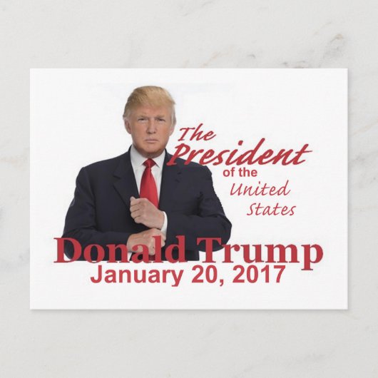 トランプ就任式はがき ポストカード (正面)