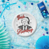 トランプ就任式クリスマスサンタバフバグ ペーパープレート (パーティー)