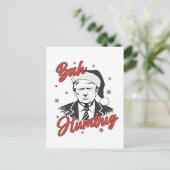 トランプ就任式クリスマスサンタバフバグ ポストカード (スタンド正面)