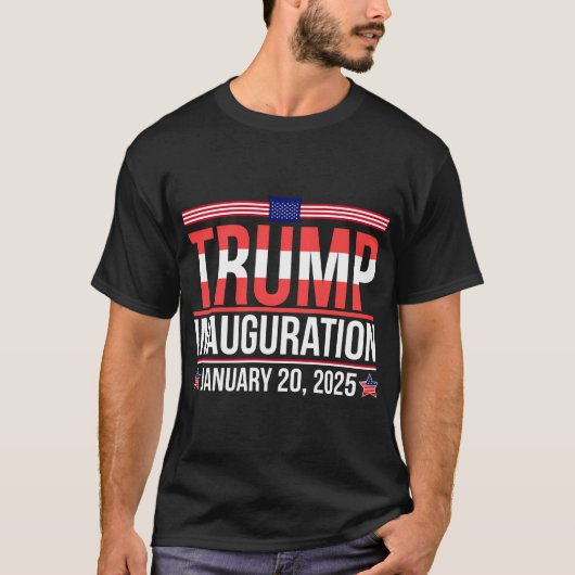 トランプ就任式メンズウェアファッションTシャツ Tシャツ (正面)