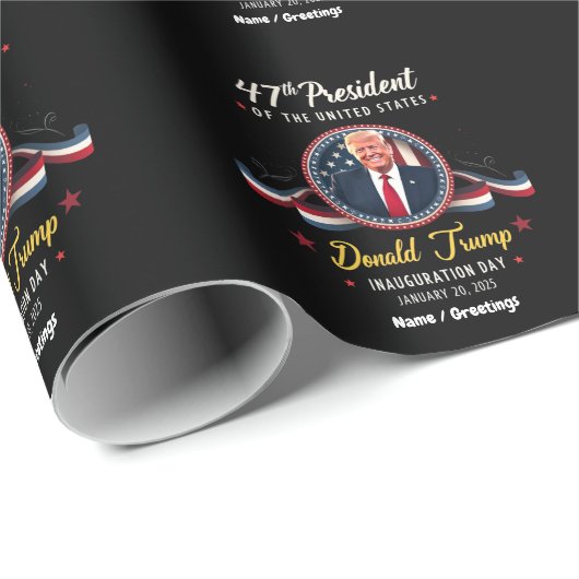 トランプ就任式2025年1月20日お祝い ラッピングペーパー (ロールコーナー)