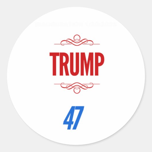 トランプ就任式2025 1 ラウンドシール (正面)