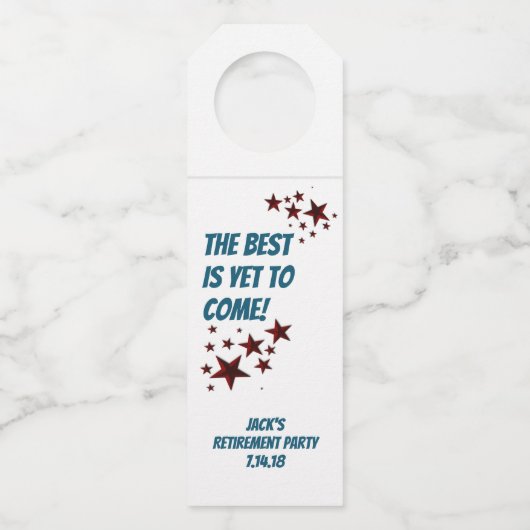 トランプ巨大お祝いパーティーボトルハンガー ボトルネックタグ (裏面)