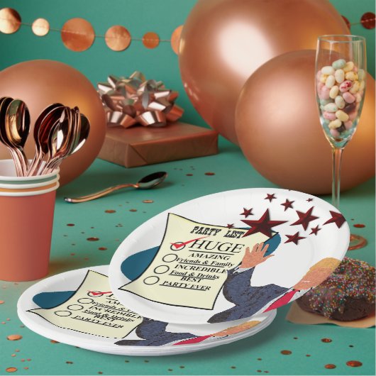 トランプ巨大なマイルストーンお祝いパーティー ペーパープレート (複数)