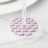 トランプ巨大な祝賀会のディナー・レセプション・パーティー ワイングラスタグ (クローズアップ)