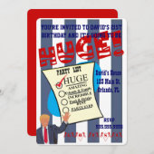 トランプ巨大バースデー記念パーティー 招待状 (正面/裏面)