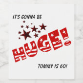 トランプ巨大パーティーお祝いパーティー ワインラベル (シングルラベル)