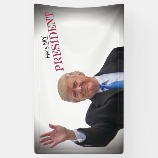 トランプ彼は私の大統領🤍 🧡 ️愛国米国💙 横断幕 (縦)