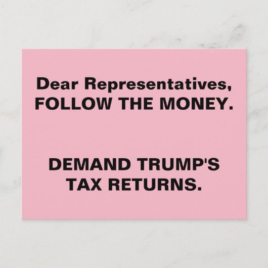 トランプ後を追金ロシア抵抗の議会 ポストカード (正面)