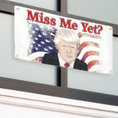 トランプ恋しく思ミー国旗 横断幕 (ビルの外側)