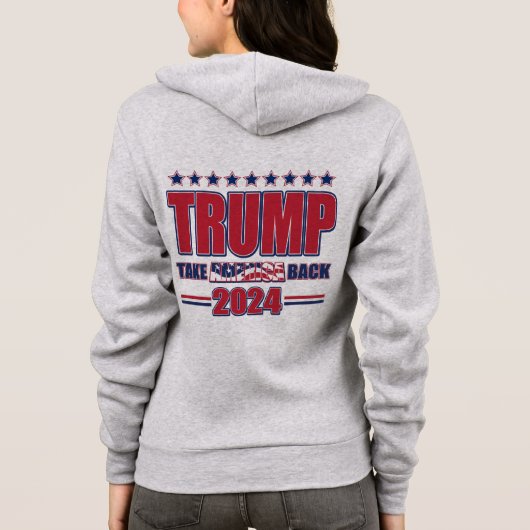 トランプ恋しく思旗 パーカ (裏面)