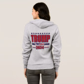 トランプ恋しく思旗 パーカ (裏面フル)