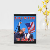 トランプ恋しく思2024 – 愛国政治マガ カード (黄色い花)