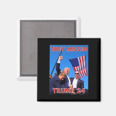 トランプ恋しく思2024 – 愛国政治マガ マグネット (正面/裏面)